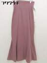 ◇ natural couture NICE CLAUP サイドジップ スリット ロング フレア スカート サイズM ピンク系 レディース 【中古】