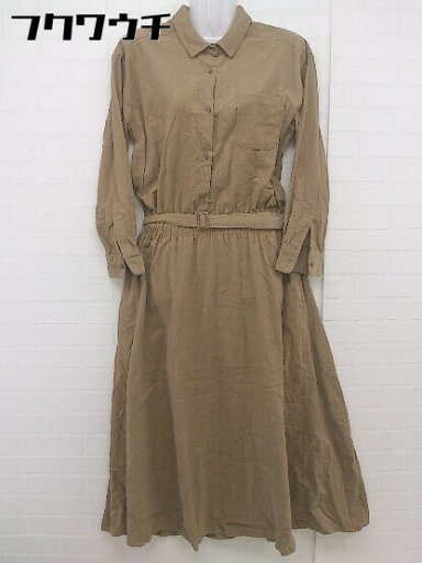 ◇ ◎ PREFERIR プレフェリール ベルト付 コーデュロイ 長袖 ロング ワンピース サイズ38 キャメル レディース 【中古】 ◇ ◎ PREFERIR プレフェリール ベルト付 コーデュロイ 長袖 ロング ワンピース サイズ38 キャメル レディース 【中古】