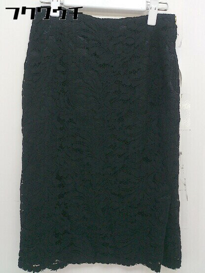 ◇ NOBLE ノーブル 総レース 膝下丈 タイト スカート サイズ 38 ブラック レディース 【中古】