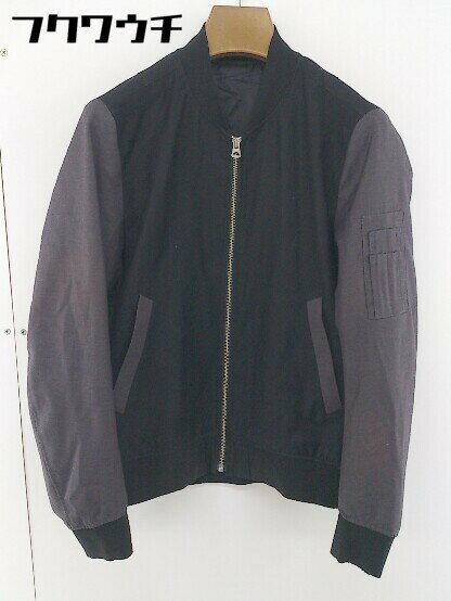 ◇ STUDIOUS ステュディオス 薄手 ジップアップ ジャケット ブルゾン サイズ1 ブラック レディース 【中古】