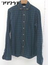 ◇ ◎ BEAMS ビームス チェック 長袖 シャツ サイズM グリーン ブルー ブラック メンズ 【中古】