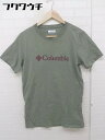 ◇ Columbia コロンビア ロゴ プリント 半袖 Tシャツ カットソー サイズS/P カーキ メンズ 【中古】