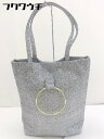 ■ ◎ CIAOPANIC TYPY チャオパニックティピー タグ付き グリッター ハンド トート バッグ シルバー レディース 【中古】