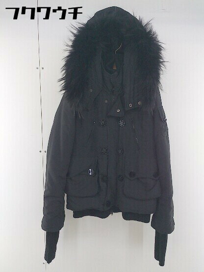 ◇ ◎ SLY スライ フェイクファーフード付き 長袖 モッズコート サイズ1 ブラック レディース 【中古】のサムネイル