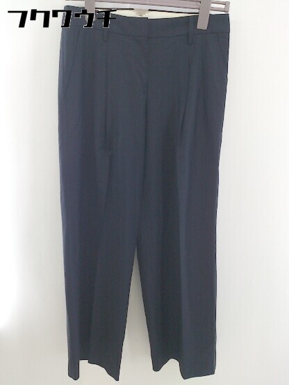 ◇ HELIOPOLE エリオポール ストライプ パンツ サイズ36 ネイビー レディース 【中古】
