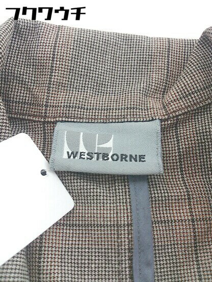 ◇ WESTBORNE チェック 長袖 ジャケット サイズM ブラウン系 メンズ 【中古】