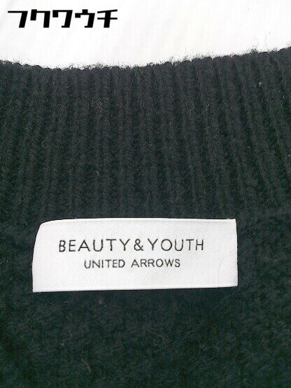 ◇ BEAUTY & YOUTH UNITED ARROWS Vネック ケーブルニット 長袖 セーター ブラック レディース 【中古】