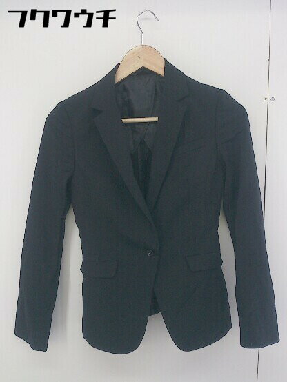 ◇ SUIT SELECT スーツセレクト シングル 1B 長袖 テーラードジャケット サイズ7AR ブラック レディース 【中古】