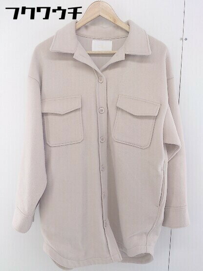 ■ who's who Chico フーズフーチコ オーバーサイズ ビッグシルエット ジャケット サイズF ベージュ レディース 【中古】