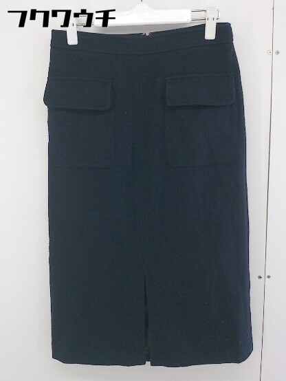 ◇ Spick and Span スピック&スパン ウール 膝下丈 タイト スカート サイズ40 ネイビー レディース 【中古】