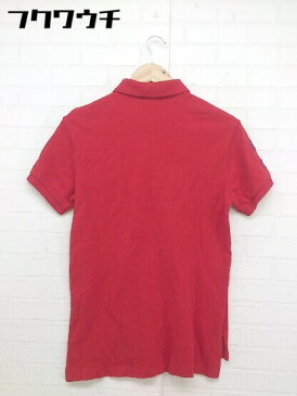 ◇ Polo by Ralph Lauren ポロ バイ ラルフローレン 鹿の子 ビッグポニー 半袖 ポロシャツ サイズM レッド メンズ 【中古】