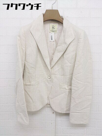 ◇ KUMIKYOKU 組曲 1B シングル 長袖 テーラード ジャケット サイズ3 ベージュ系 レディース 【中古】