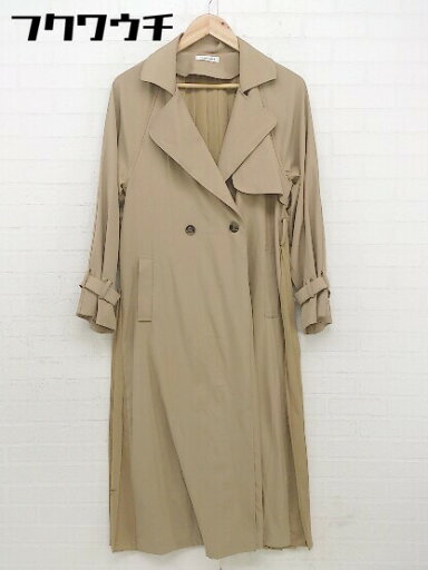 ◇ ◎ natural couture ナチュラルクチュール 切替 プリーツ 長袖 コート サイズF ベージュ系 レディース 【中古】 ◇ ◎ natural couture ナチュラルクチュール 切替 プリーツ 長袖 コート サイズF ベージュ系 レディース 【中古】