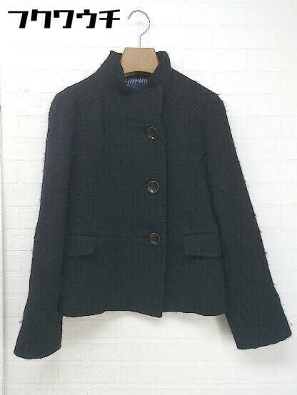 ◇ SHIPS シップス ウール ニット 長袖 ジャケット サイズ M ブラック レディース 【中古】