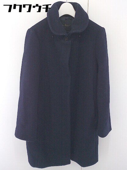 ■ URBAN RESEARCH アーバンリサーチ ジップアップ 長袖 ステンカラーコート サイズ38 ネイビー レディース 【中古】