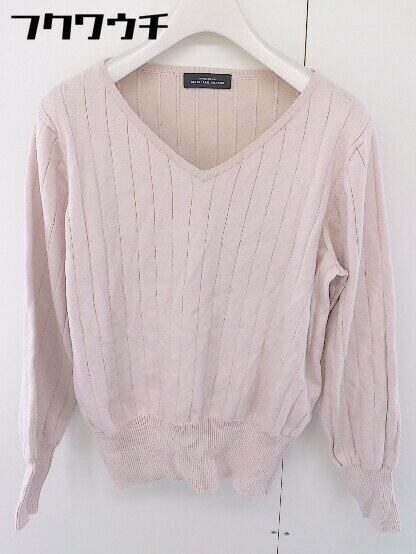 ◇ green label relaxing UNITED ARROWS ハイゲージ ニット Vネック セーター ピンク レディース 【中古】