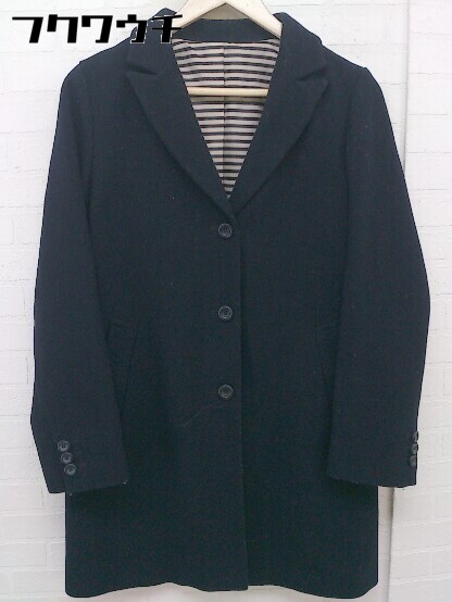 ◇ GLOBAL WORK グローバルワーク 長袖 ロング チェスターコート サイズL ネイビー レディース 【中古】