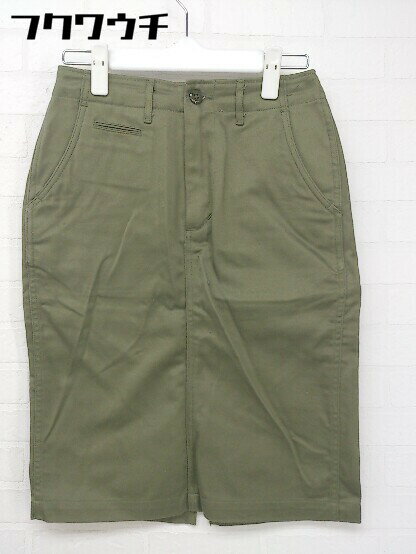 ◇ MIRROR OF Shinzone ミラーオブシンゾーン バックスリット 膝丈 タイト スカート サイズ 36 カーキ ..