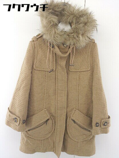 ■ FREE'S PHRASE フリーズフレーズ ラクーンファー 長袖 コート サイズS キャメル レディース 【中古】