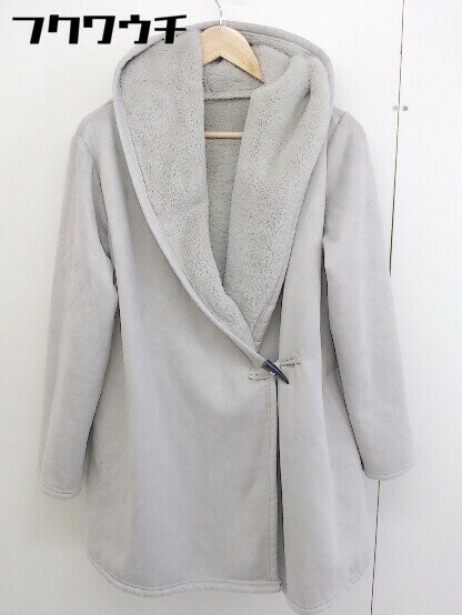 ◇ REAL CUBE リアルキューブ 裏地ファー 長袖 コート サイズ 38 グレー レディース 【中古】