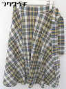 ◇ UNIQLO × JW ANDERSON チェック 膝下丈 フレア スカート サイズ ウエスト61cm マルチ レディース 【中古】