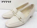◇ Odette e Odile UNITED ARROWS スクエアトゥ ローヒール パンプス サイズ 22 オフホワイト レディース 【中古】