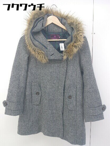 ◇ earth music ecology Violet Label X Harris Tweed 長袖 コート サイズS ライトグレー レディース 【中古】