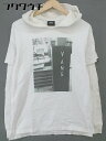 ◇ VANS ヴァンズ プリント レイヤード 長袖 Tシャツ カットソー サイズS ホワイト ブラック メンズ 【中古】