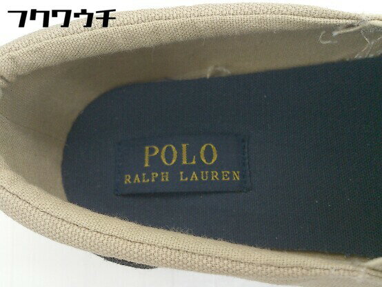 ◇ ◎ RALPH LAUREN ビッグポニー キッズ スリッポン スニーカー シューズ サイズ24.3cm ベージュ系 メンズ 【中古】