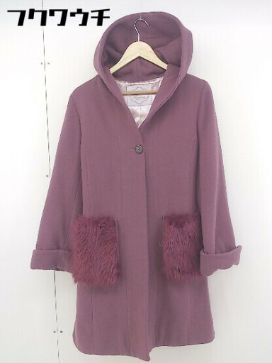 ■ ◎ MAJESTIC LEGON マジェスティックレゴン ウエストリボン付き 長袖 コート サイズM ピンク系 レディース 【中古】 ■ ◎ MAJESTIC LEGON マジェスティックレゴン ウエストリボン付き 長袖 コート サイズM ピンク系 レディース 【中古】