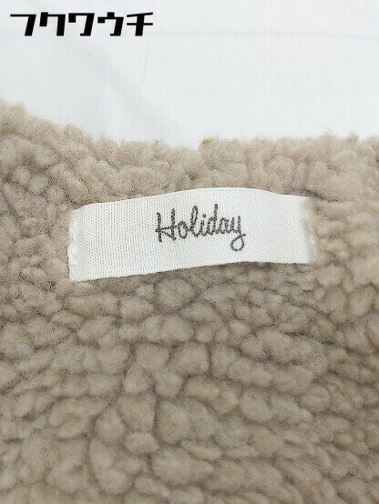■ HOLIDAY ホリデイ ボア 長袖 コート サイズF ベージュ系 レディース 【中古】