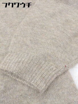◇ Newlyme ニューリーミー スリット 長袖 ロング ニット ワンピース サイズF ベージュ レディース 【中古】