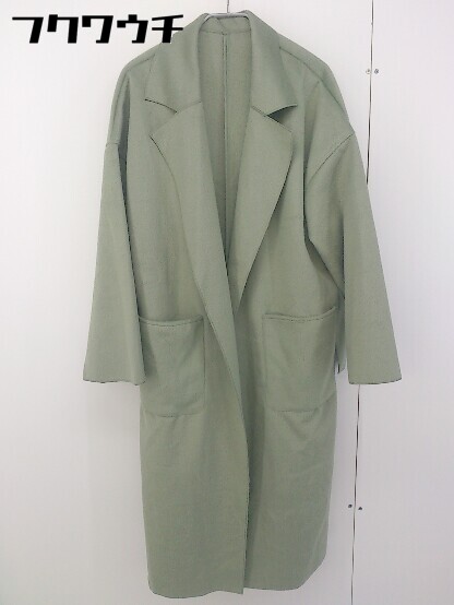■ ◎ Re:EDIT リエディ サイドスリット 長袖 コート サイズSC カーキ レディース 【中古】