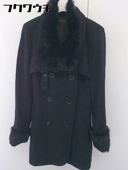 ■ ◎ SPIRALGIRL スパイラルガール ラビットファー 長袖 コート サイズ2 ブラック レディース 【中古】