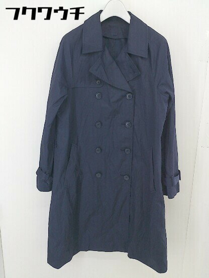 ◇ Posh Alma ポッシュアロマ ダブル 長袖 トレンチ コート サイズM ネイビー レディース 【中古】
