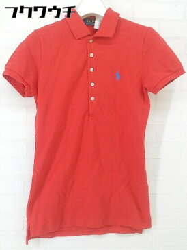 ◇ POLO RALPH LAUREN ポロ ラルフローレン 鹿の子 ビッグポニー 半袖 ポロシャツ サイズS レッド メンズ 【中古】