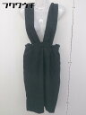 ◇ ◎ Simplicite シンプリシテェ サスペンダー付 コーデュロイ 膝下丈 タイト スカート グリーン系 レディース 【中古】