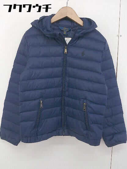 ◇ POLO RALPH LAUREN ビッグポニー キッズ 子供服 長袖 ダウン ジャケット サイズM(10-12) ネイビー メンズ 【中古】