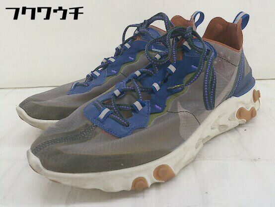 ◇ NIKE ナイキ AQ1090-200 REACT ELEMENT 87 スニーカー シューズ 28.5cm グレー ネイビー メンズ 【中古】