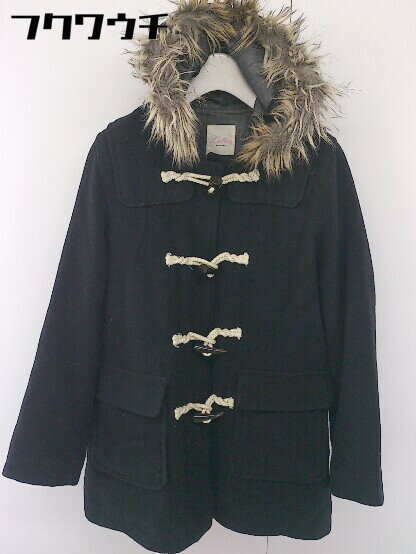 ◇ Letter BACK NUMBER レターバックナンバー 長袖 ダッフル コート サイズM ブラック レディース 【中古】