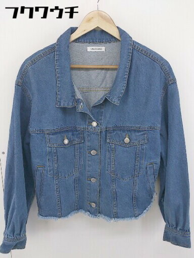 ◇ natural couture ナチュラルクチュール カットオフ 長袖 Gジャン デニム ジャケット サイズ M インディゴ レディース 【中古】 ◇ natural couture ナチュラルクチュール カットオフ 長袖 Gジャン デニム ジャケット サイズ M インディゴ レディース 【中古】