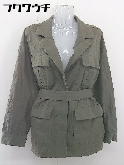 ◇ ◎ ROSE BUD ローズバッド ストレッチ ミリタリー 長袖 ジャケット サイズF カーキ レディース 【中古】