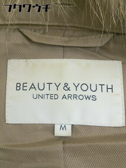 ◇ BEAUTY & YOUTH UNITED ARROWS ウール混 ラクーンファー 長袖 コート サイズM ベージュ レディース 【中古】
