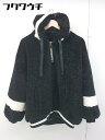 ■ RASVOA ラスボア ロゴ 長袖 ファー パーカー サイズ99 ブラック レディース 【中古】