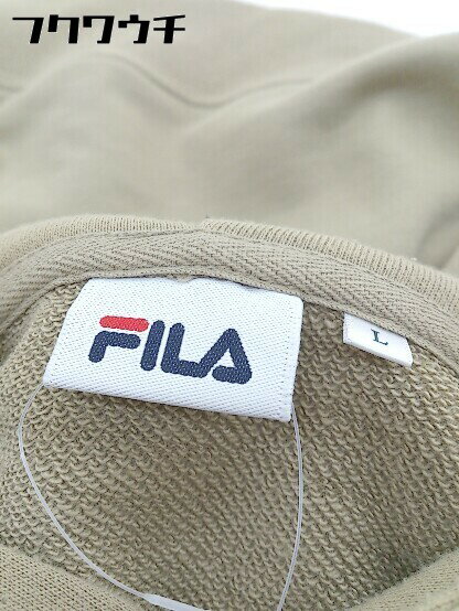 ◇ FILA フィラ 長袖 プルオーバー パーカー サイズ L ベージュ メンズ 【中古】