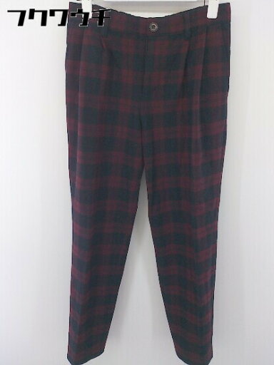 ◇ MACKINTOSH PHILOSOPHY チェック タック スラックスパンツ サイズ36 ワインレッド ブラック レディース 【中古】 ◇ MACKINTOSH PHILOSOPHY チェック タック スラックスパンツ サイズ36 ワインレッド ブラック レディース 【中古】