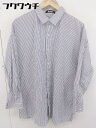 ◇ kutir クティール ストライプ 長袖 シャツ サイズM ホワイト グレー メンズ 【中古】