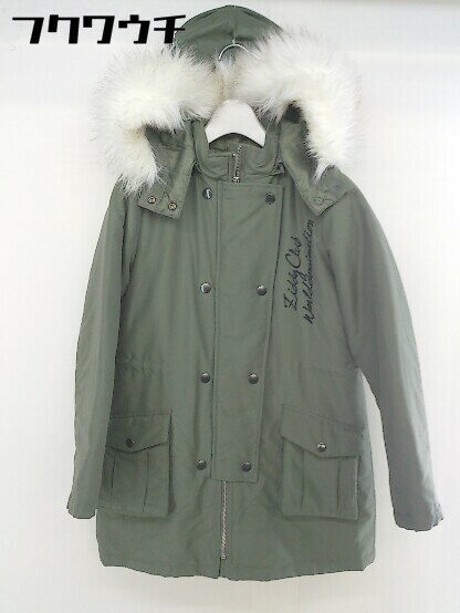◇ ZIDDY ジディ 中綿 フェイクファー 子供服 長袖 ジャケット サイズ150 カーキ レディース 【中古】