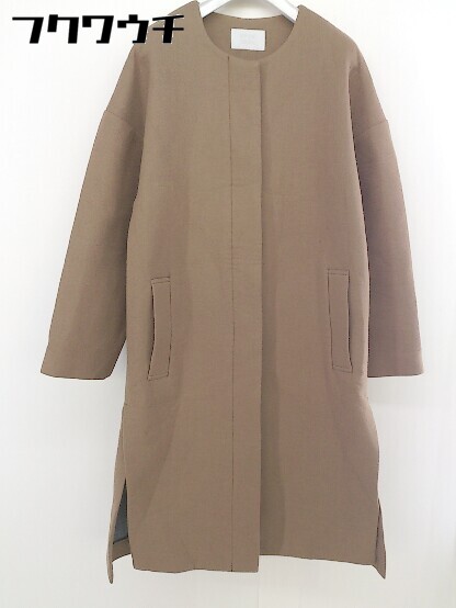 ◇ BPQC ビーピーキューシー 長袖 ノーカラー コート ブラウン レディース 【中古】