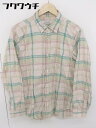 ◇ JOURNAL STANDARD ジャーナルスタンダード チェック 長袖 シャツ サイズS ベージュ グリーン系 マルチ メンズ 【中古】